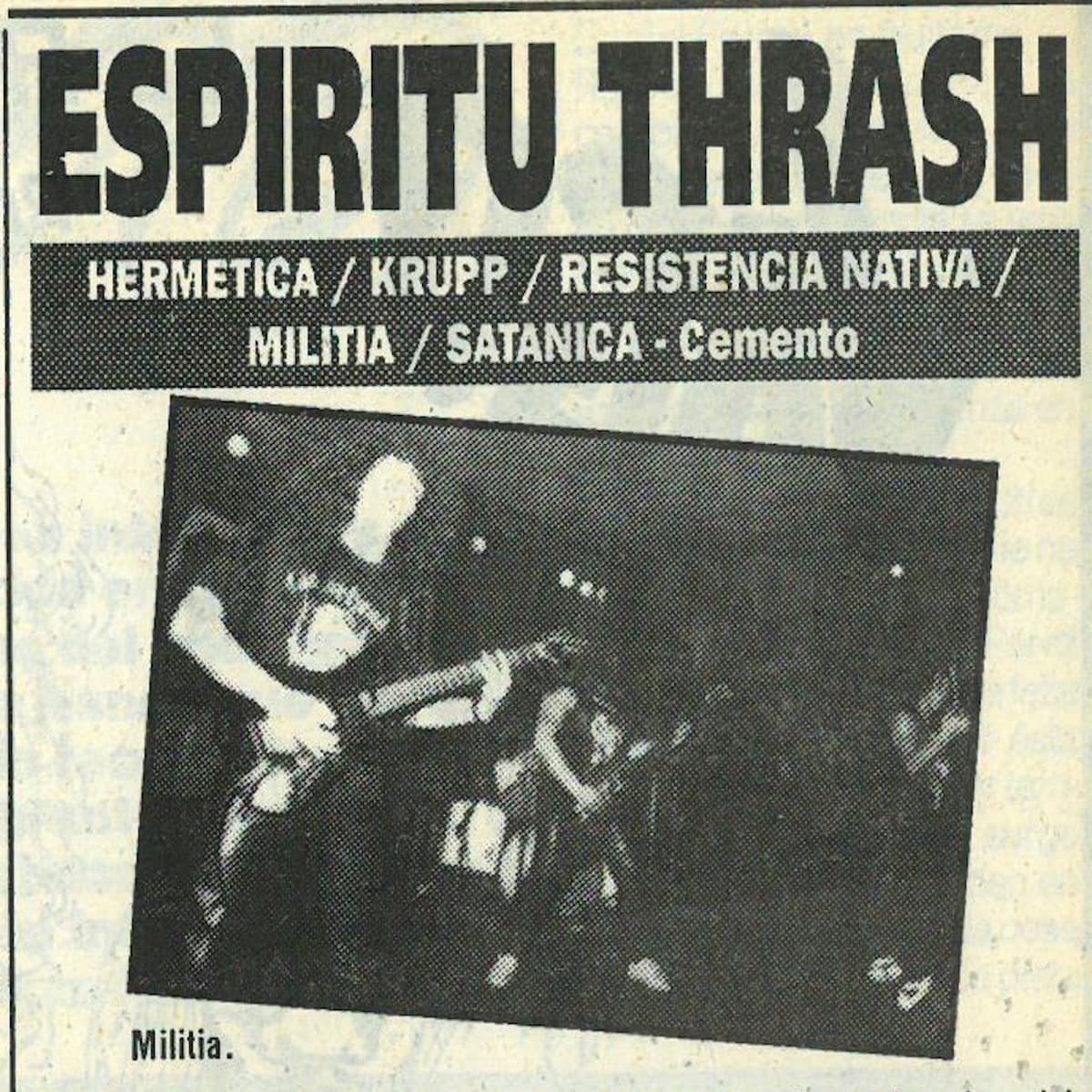 Hermética, Krupp, Resistencia Nativa, Militia y Satánica en Cemento