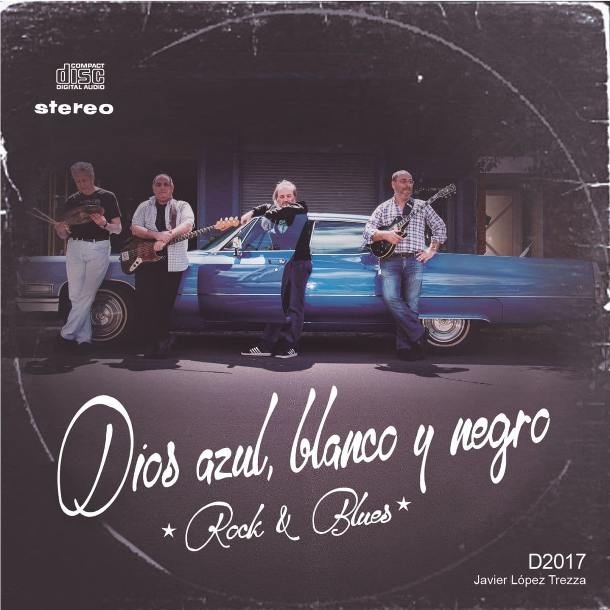 Tapa de Dios azul, blanco y negro (Rock & Blues)